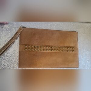 Tan Suede Leather Pouch
